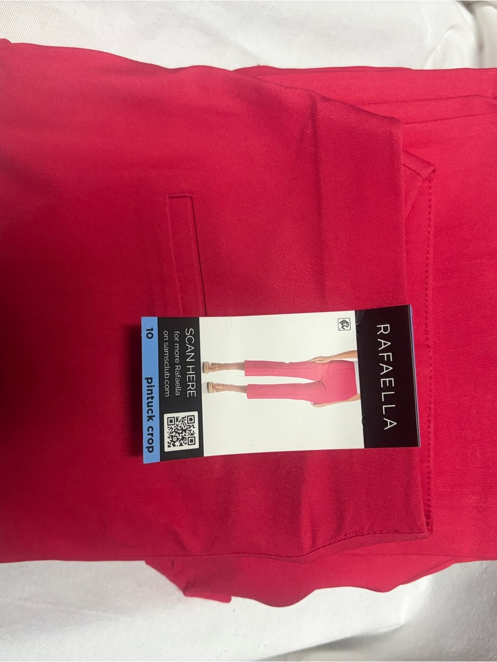 Rafaella Raspberry Pintuck Crop Pants